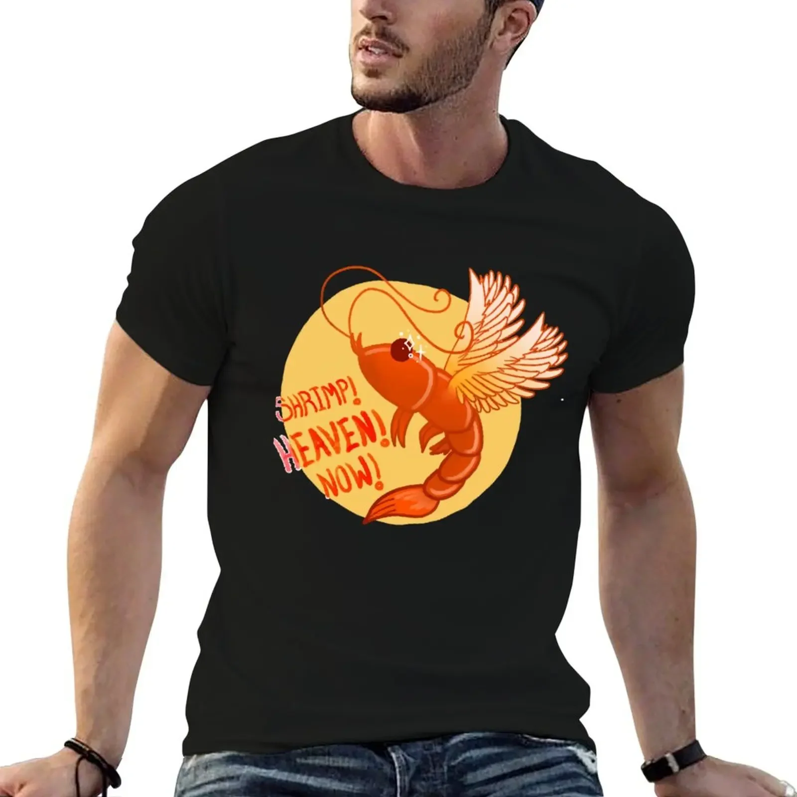 Shrimp Heaven Now T-Shirt for a boy vintage graphic tee oversized graphic tee t shirts men