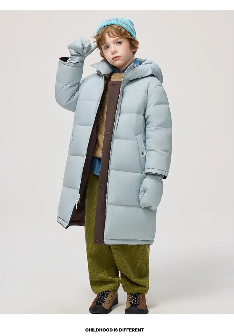 Winter Neue kinder Windjacke Unten Jacke Mode Mit Kapuze Winddicht Wasserdichte Oberbekleidung Jungen Mädchen Warme Mäntel A4820 – Detail 6