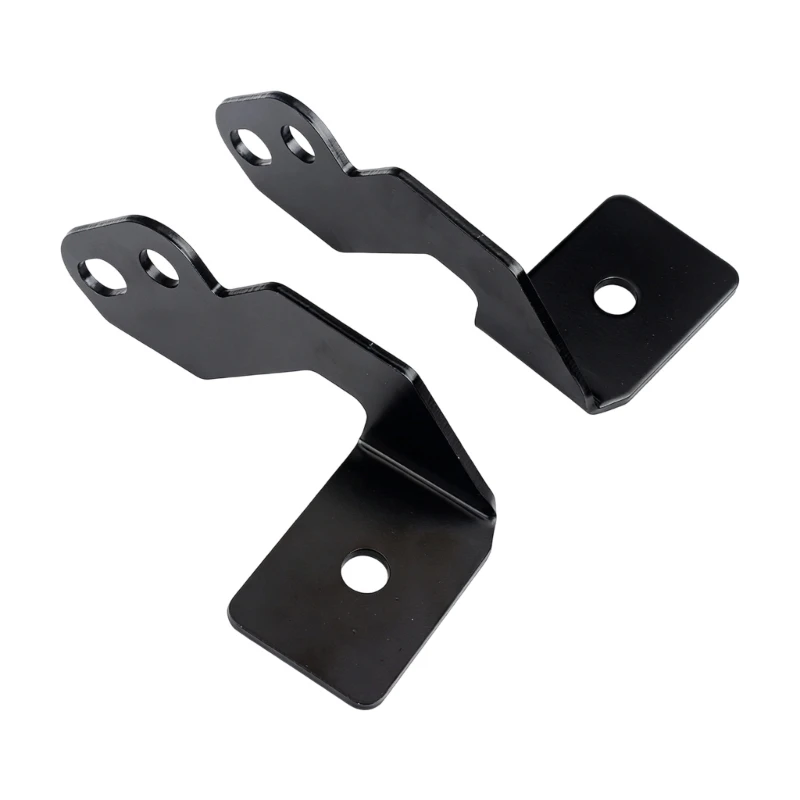 UTV LED Light Bar Mounting Brackets, Front Side Post Pair for 54 Inch Curved Lamp Bar, Black Steel Roll Cage Support Hardware