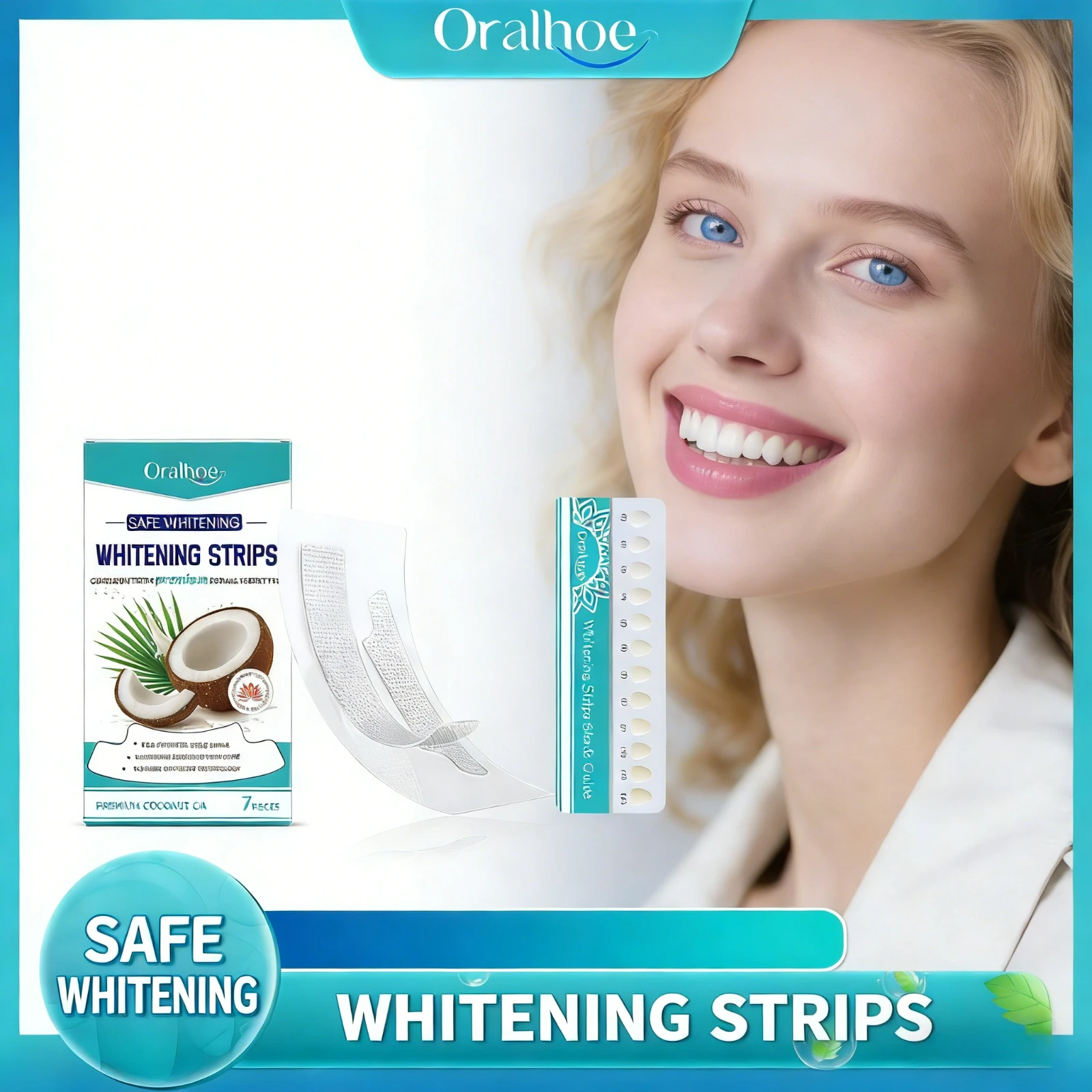

Teeth Whitening Strips Instant White Stain Removal Lighten Dark Dental Cleaning Improve Bright Smile Oral Care
