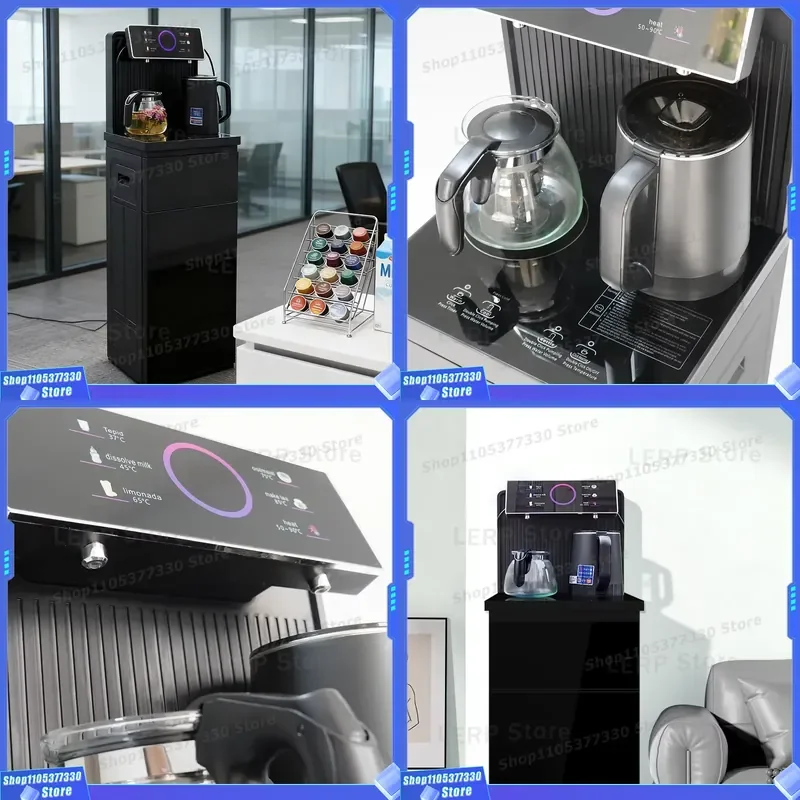 Electric Tea Bar Machine with English Panel Hot and Cold Water Dispenser Bottom Mounted Multi Functional Office Drinking