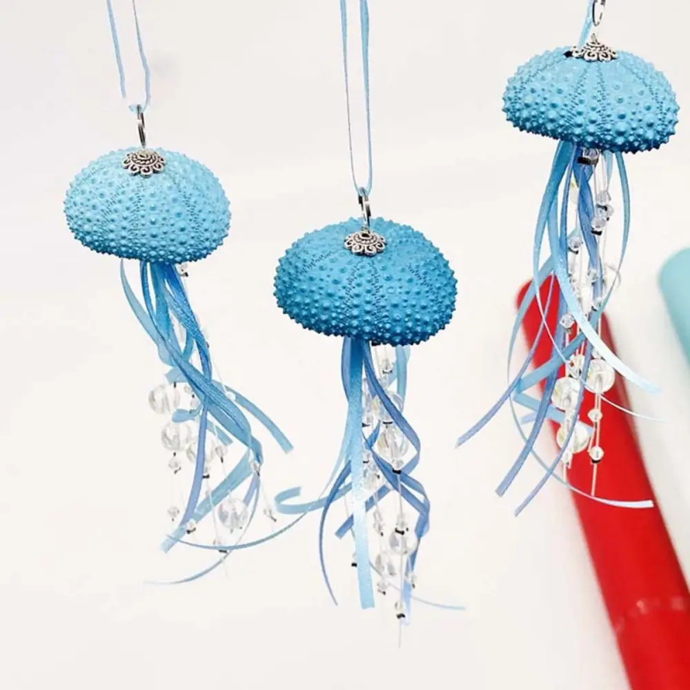 DIY Jellyfish Prism Pendant Exquisite Ocean Themed Sea Shell Wind Chimes Easy to Catch Sunlight Capture Collector Living Room