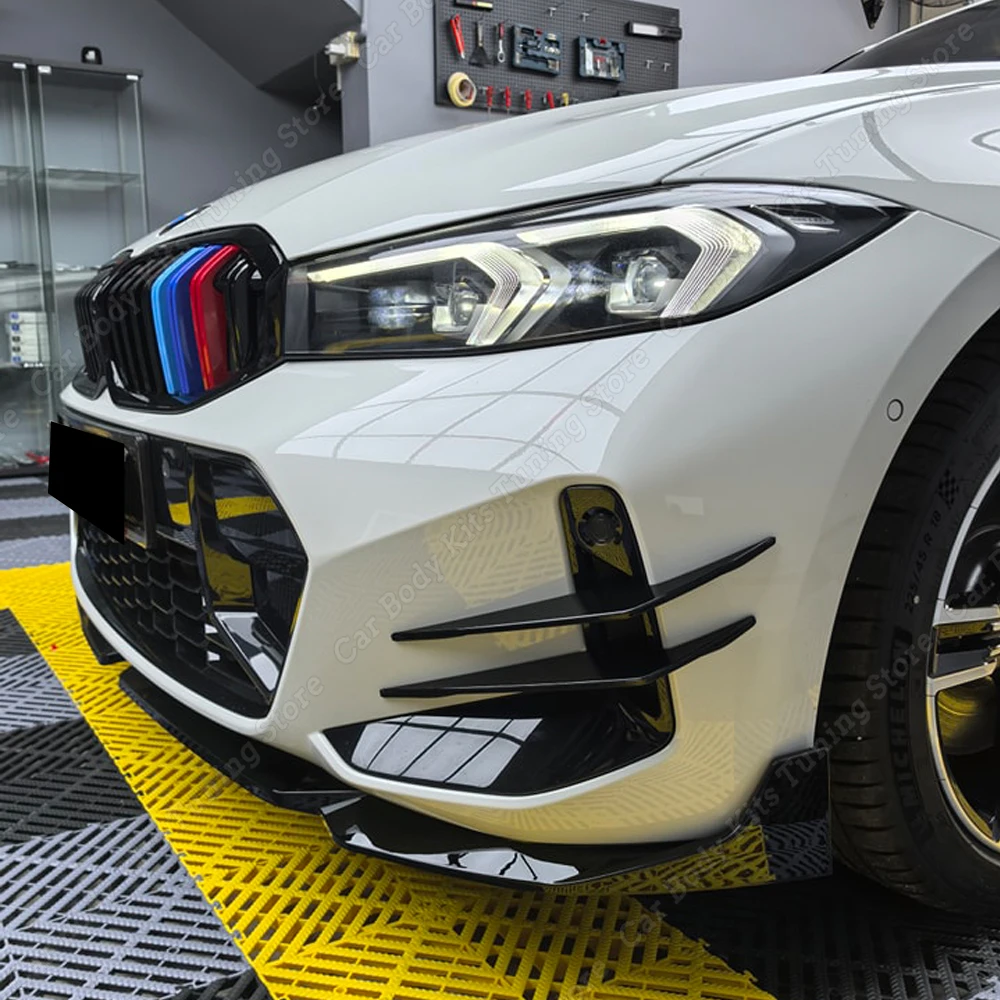 Front Bumper Canards Spoiler Splitter Trim Body Kits Tuning For BMW 3 Series G20 G21 G28 LCI M Sport 318i 320i 330i M340i 2023+