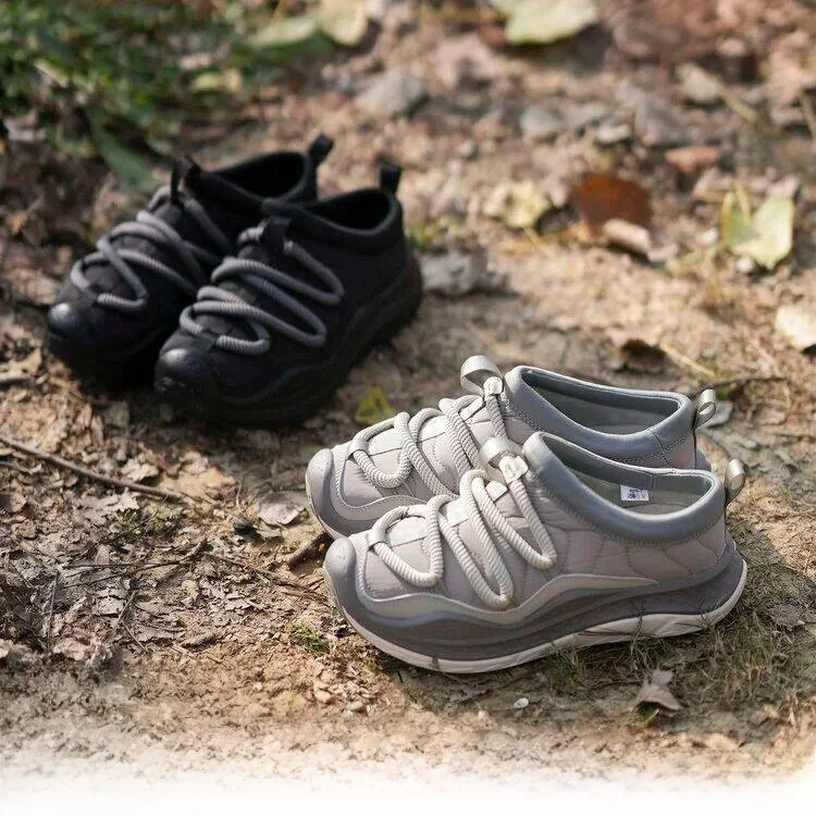 

Outdoor Thick Bottom Sports Shoes Men's Women's Casual Fashion Velvet Lined Large Sole Winter Comfortable Breathable Sneakers