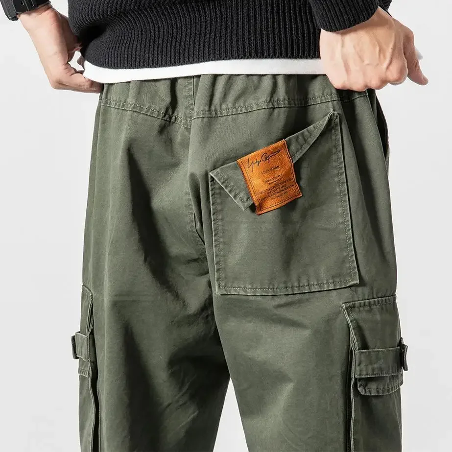 

Men's Cargo Pants Khaki Straight Male Trousers Harem Multi Pocket Multipockets Designer With Stylish Loose Fashion Cheap