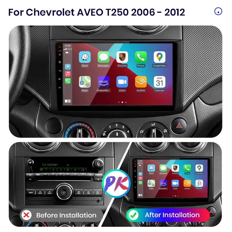 

8GB+128GB Android13 radio For Chevrolet aveo T250 2006 2007-2012 Car stereo Multimedia Player Carplay Auto GPS Navigation no dvd