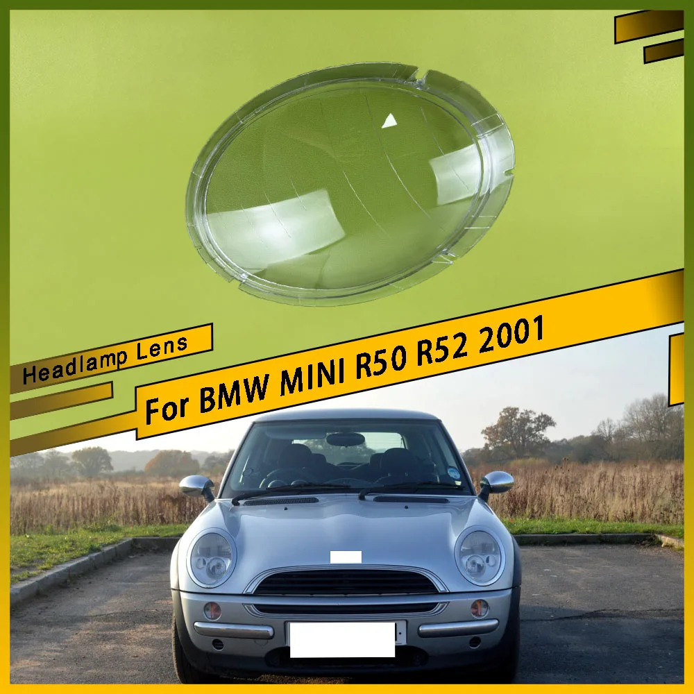 

Car Front Headlight Shell Transparent Lampshdade Plexiglass Headlamp Cover Replace Original Shade Lens For BMW MINI R50 R52 2001