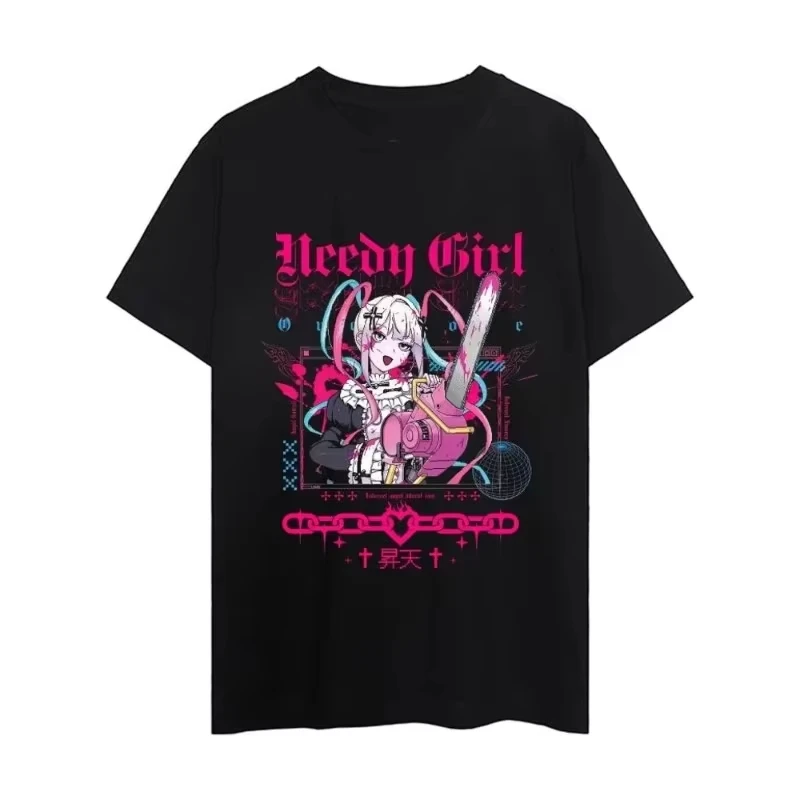 2026 Required Girls - Excess Printed T-Shirt - Men's Couple Set Clothing - Fashionable Men's and Women's Styles