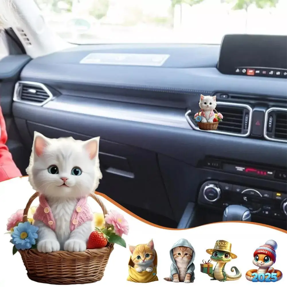 Cute Cartoon Kitten Ventilation Clip Car Air Freshener Car Air Conditioner Air Outlet Aroma Diffuser Auto Interior Decoration