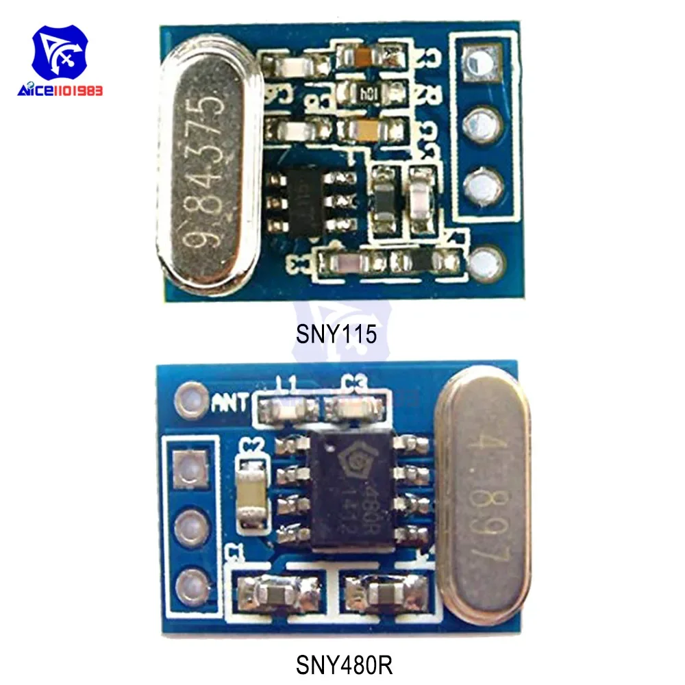 diymore 315MHz Transceiver Module SYN115 Transmitter SYN480R Receiver Wireless Module Ask/OOK PCB