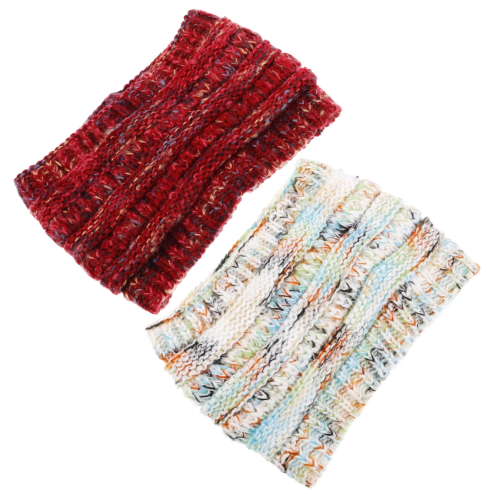 

2pcs Warm Headband Woolen Hat Knit Headbands Head Wrap for Women Windproof Yoga Hair Accessory