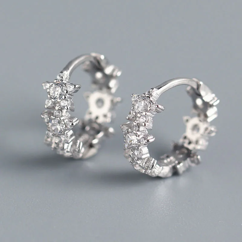 ANENJERY CZ Zirkon Kreis Creolen für Frauen Männer Punk Trendy Party Zubehör Mode Schmuck Geschenk – Detail 15