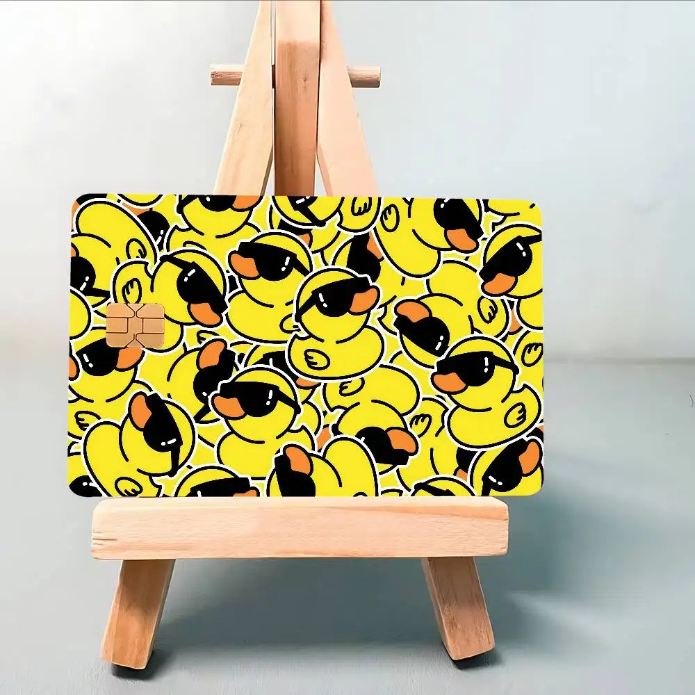 Yellow Classic Rubber Duck Anime Young Creidt Card Debit Card Sticker Film Case Front Tape For Small Big Chip No Chip