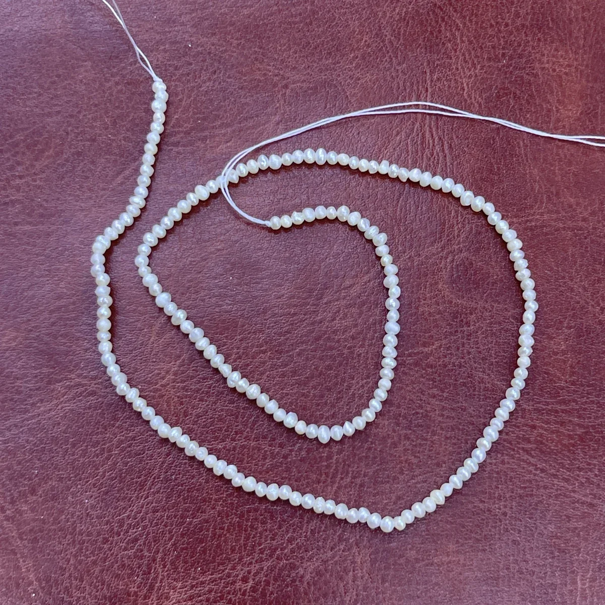Natural Freshwater Pearl 2-2.5mm AA Fine Buns Round Loose Bead Jewelry Make DIY Necklace Bracelet Accessories Gift Women Wedding