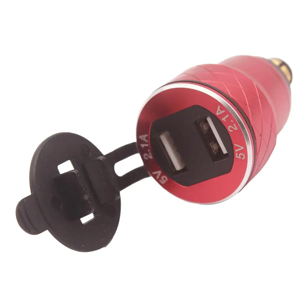 Dual USB Port Motorcycle Charger Fast Charging Aluminum LED Display Adapter for Motorcycle F700 R1200 GS F800