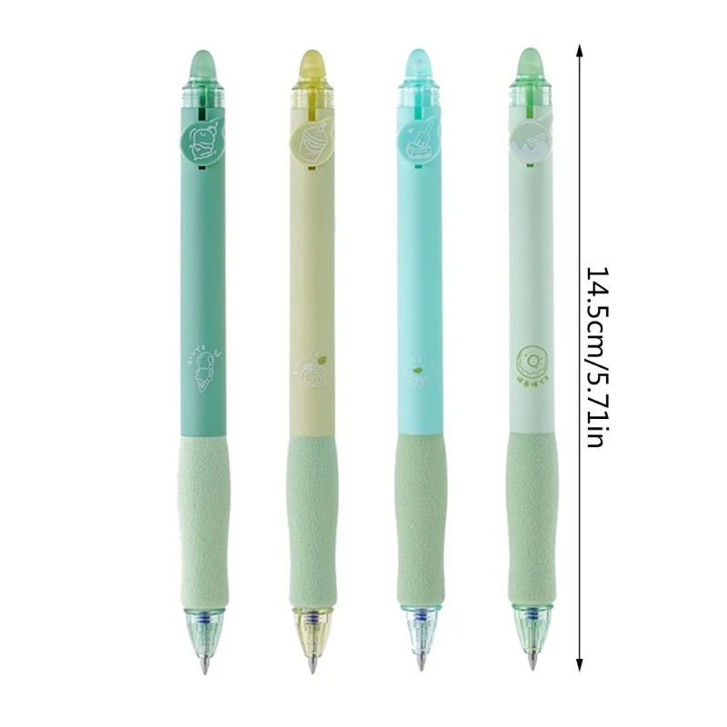 4 Bút Gel Có Thể Thu Vào Xong Xóa Được 0.5mm Mịn Điểm Hoạt Hình Xong Xóa Được Bút Gel Mịn để Viết viết Vẽ