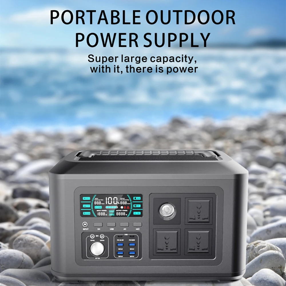 LiFePO4 1024Wh lcapacity portable outdoor power mobile power station optional solar panel charging Suitable for outdoor camping