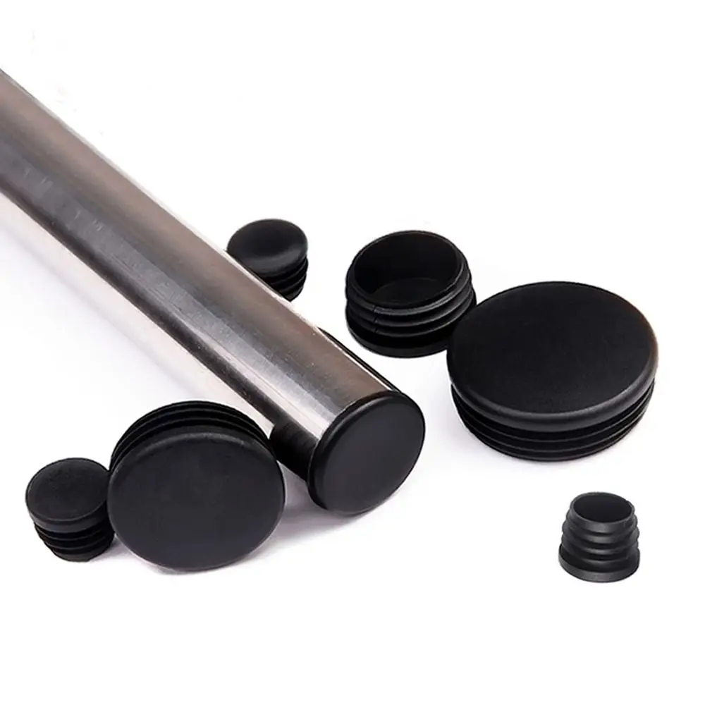 10Pcs Pipe Inserts Plugs Furniture Leg Plug Steel Pipe Non-slip Blanking End Caps 16 19 22 25mm Floor Protectors