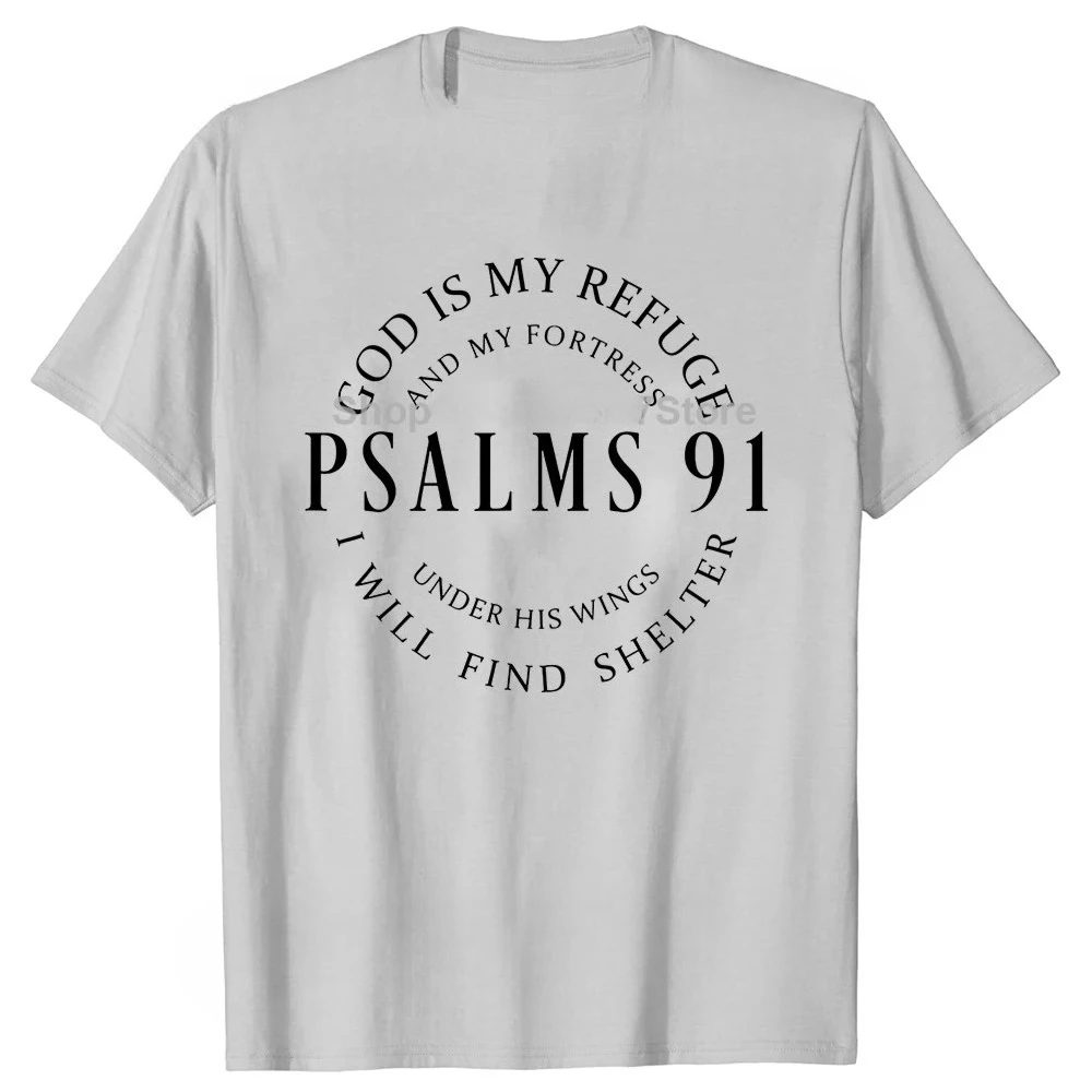 เสื้อยืดลายข้อความพระคัมภีร์สดใส รุ่น 91 สไตล์คริสเตียน สำหรับฤดูร้อน ลายกราฟิกสตรีทแวร์ แขนสั้น ของขวัญพระเยซูคริสต์ สำหรับผู้ชาย