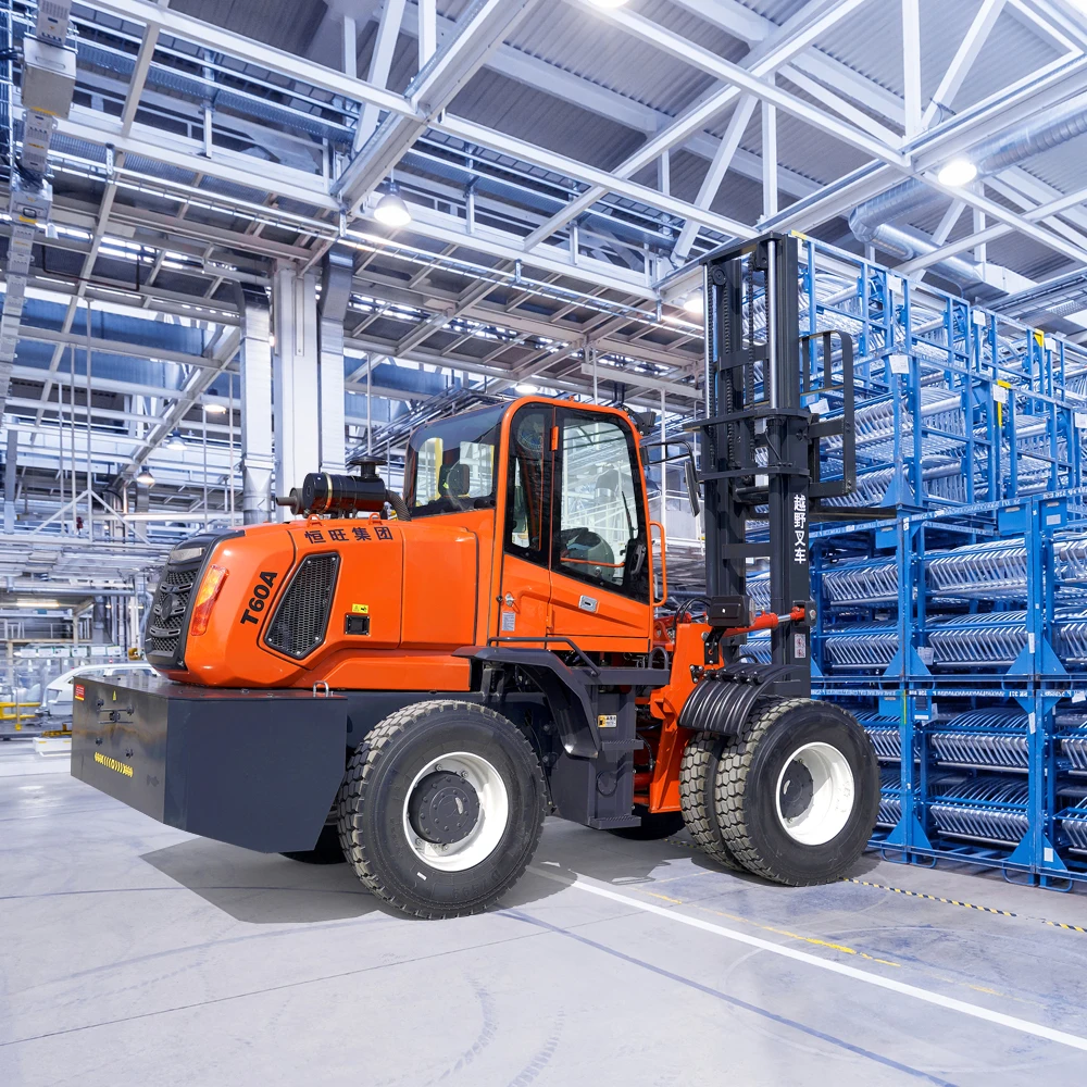 6 ton All-terrain Off-Road Forklift 4-Wheels Hydraulic Forklifts 4x4 Customizable Material Handling Equipment for Rough Terrain