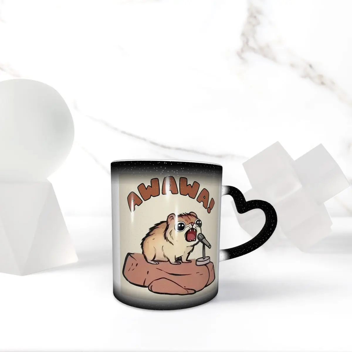AWAWA Rock Hyrax In Concert Graphic Humor Mug Funny Ceramic Coffee Cups Tea Mugs Milk Cup Drinkware Gifts for Friends