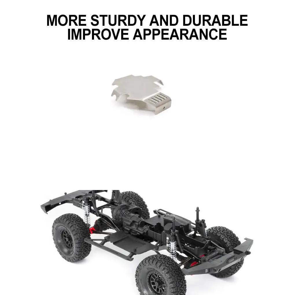 Steel 1/10 Rear Bumper For Axial SCX10 TRX4 TRX6 RC Car Part RC Car Accessories Replacement Parts RC Upgrade Part Silver