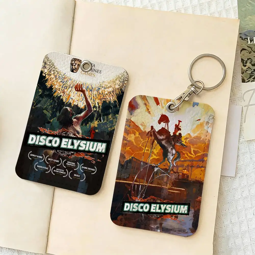Classic Games D-Disco Elysium Office Supply Men And Women Credit Card Keyrings Student Card ID Card Holder Credential Holder