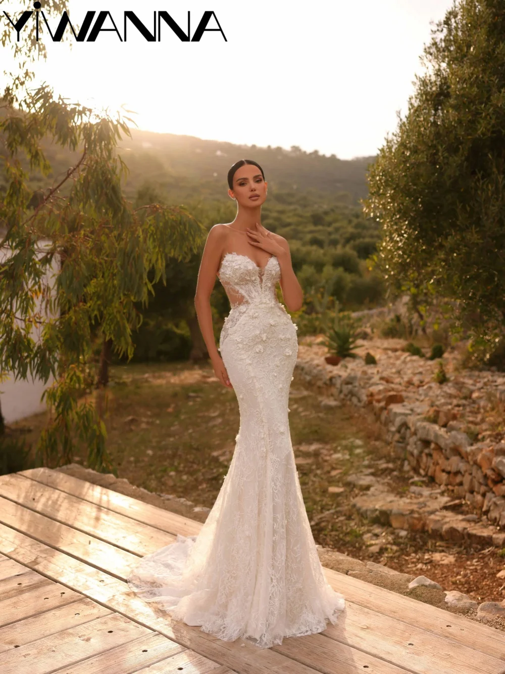 2026 New 3D Floral Beaded Wedding Dress Stunning Lace Mermaid Bridal Gown Customzied Sleeveless Floor-length Dresses For Bride