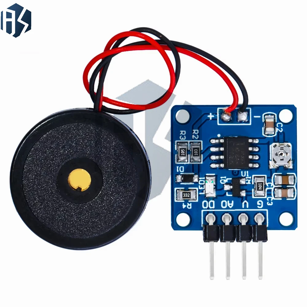 Módulo de interruptor de Sensor de vibración de película piezoeléctrica de 5V, salida de nivel TTL para Arduino