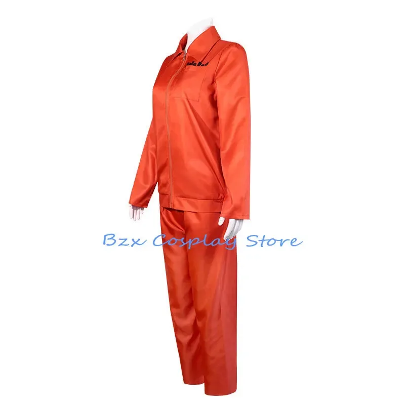

COSda@Clown 2 Cosplay Anime Costume Women Orange Outfit Party Roleplay Prisoner Uniform for Woman MenCOSda@
