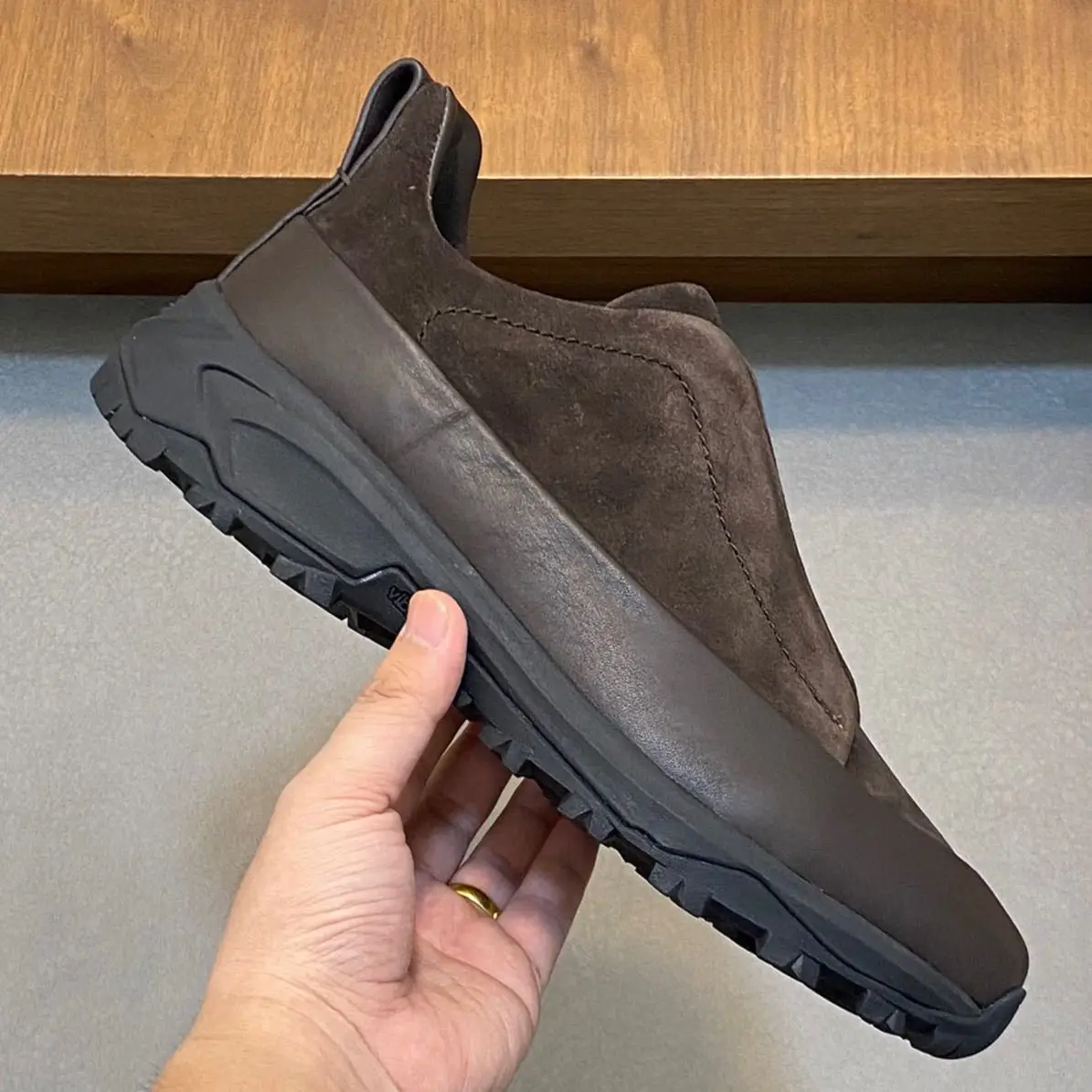 

Light Luxury Men's Casual Board Shoes with Cowhide Anti Velvet Leather Splicing Thick Bottom Breathable Fashion Sports Shoes