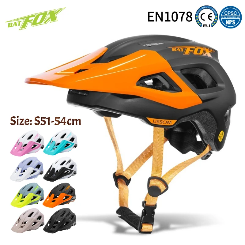 

BATFOX Kids Cycling Helmet S size51-54cm Ultralight Off-Road MTB Bicycle Helmets Children Youth Outdoor Sports Balance Bike Gear