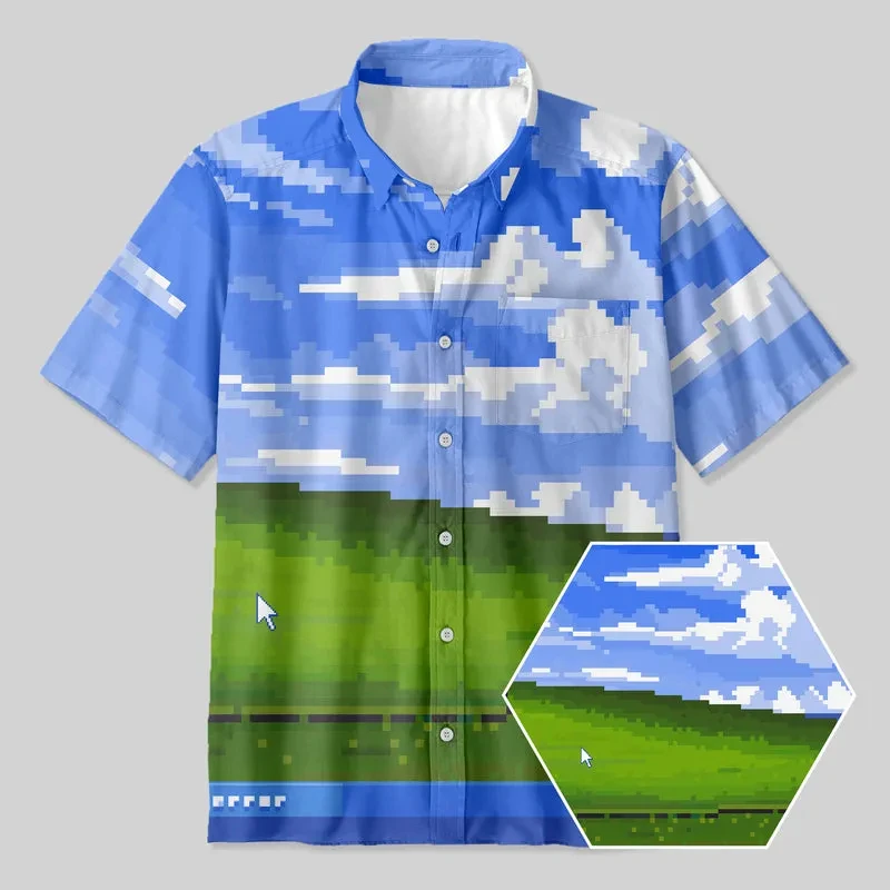 

New Fashion Cpu Computer Hawaiian Shirt 2026 Men Women Funny Shirt Casual Holiday Party Button-Up Unisex Shirts Lapel Blouses