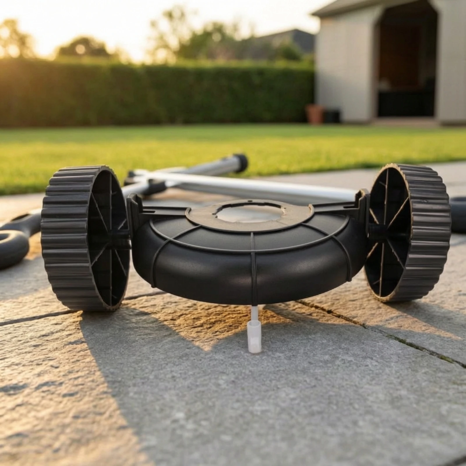 Auxiliary Wheel Assembly Stable Mower Support Wheel Replacement Wheels Anti-Skid for Gardeners, Garden Edging