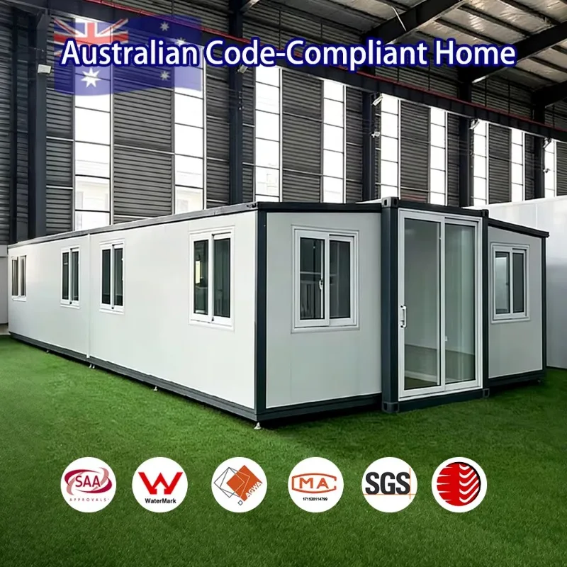 Casa Prefabricada Móvil de Lujo Moderna Personalizada con Certificación Australiana Completa de 20 y 40 Pies, Casa Prefabricada Portátil Expandible Conta
