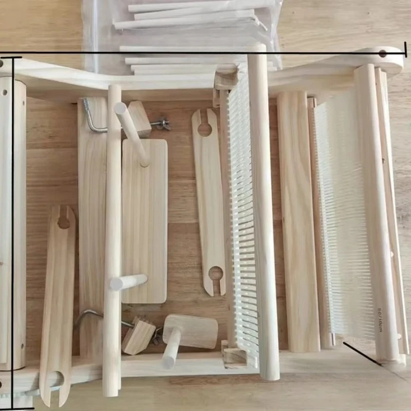 Solid Wood Loom Multifunctional Weaving Tool Handmade Wool Tapestry Making Set