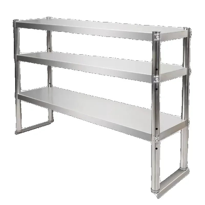 

Extra Thick Refrigerator Stainless Steel Customized Commercial Console Layer Shelf Countertop Vertical Shelf Workben
