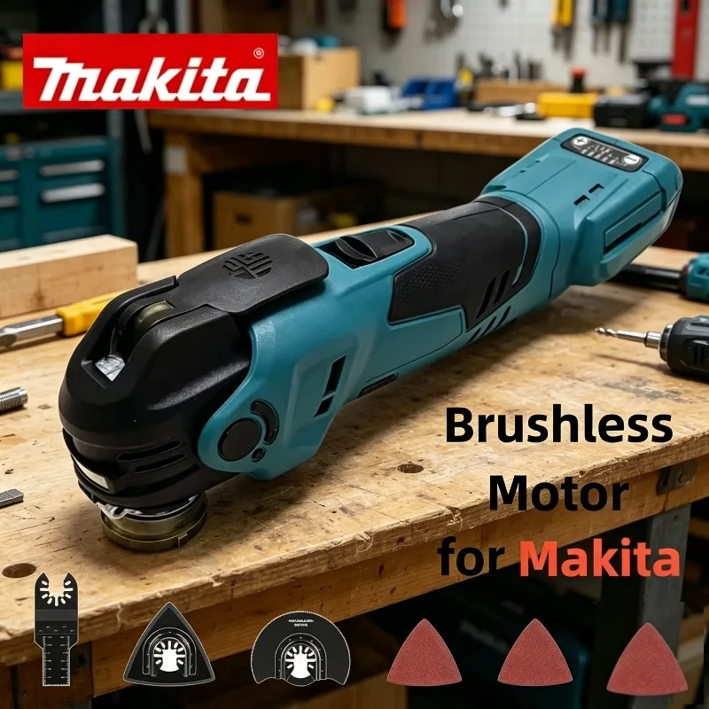 

Беспроводной бесщеточный многофункциональный инструмент Makita: электрическая пила, триммер, шпатель, фрезер для деревообработки, работает от аккумулятора 18В