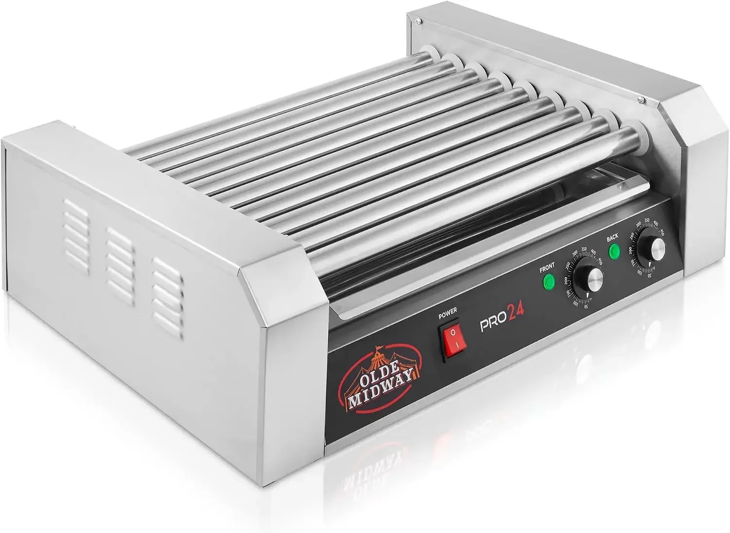 Electric 24 Hot Dog 9 Roller Grill Cooker Machine 1200-Watt - Commercial Grade