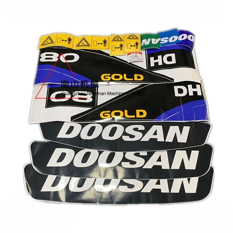 

For Doosan Daewoo DH60-7/55/80-7/80GOLD All Car Stickers Body Stickers Lace Door Stickers Excavator