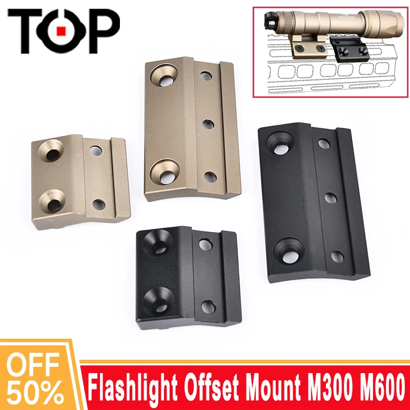 

Tactical Flashlight Base Offset Adaptive Defense Series Metal Mount for M300 M600 Surefir Hunting Scout Light Mlok Keymod S M R