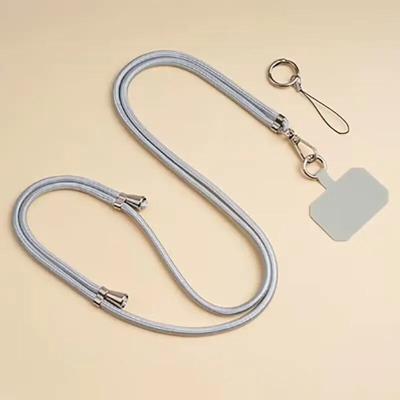 Universelle Anpassung Telefon Lanyard Einfarbig Polyester Halskette Riemen Lange Hängende Seil Mit Clip Anti-Verloren Crossbody Lanyard