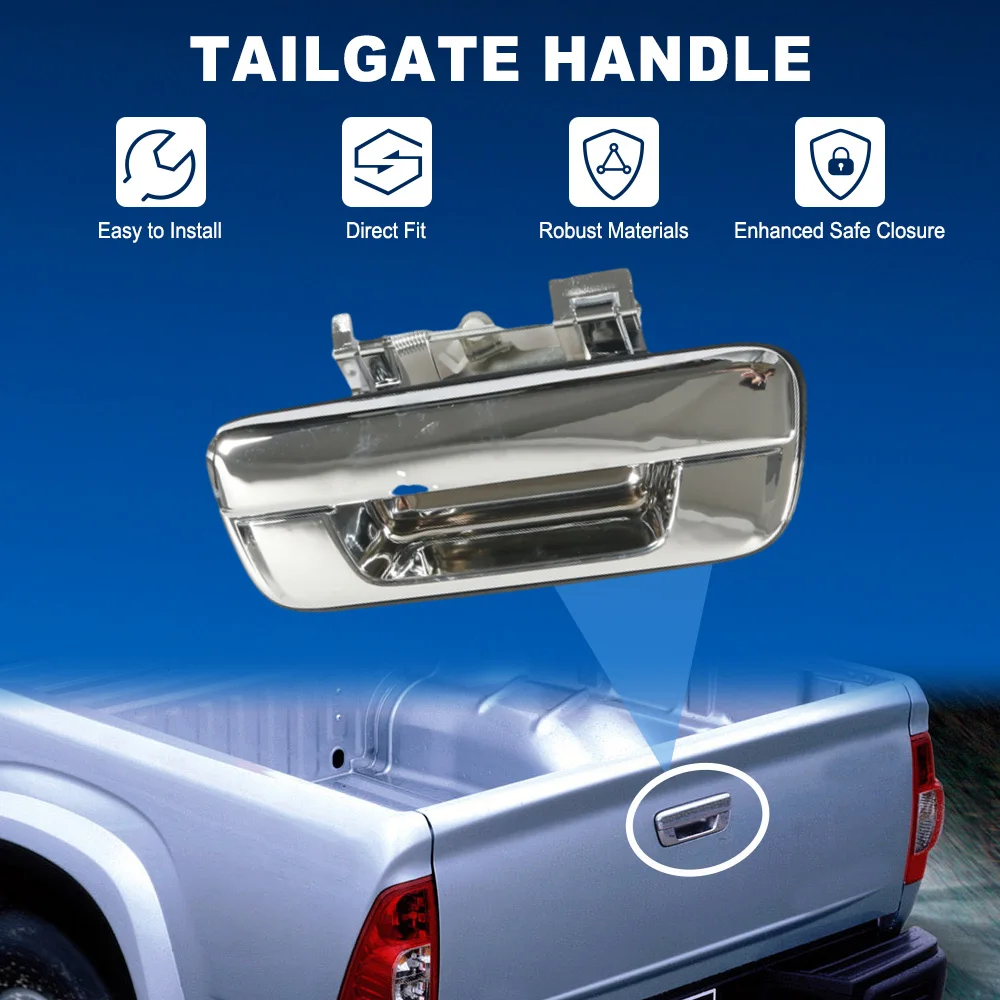 

Rear Tailgate Handle With/Without Keyhole Chrome for Holden Colorado RC 2008-2012 Isuzu D-Max 2002-2011 8972353863