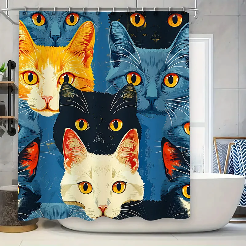 

Artistic Black White Forest Shower Curtain Bathroom Decorative Window Treatment for Home Decoration