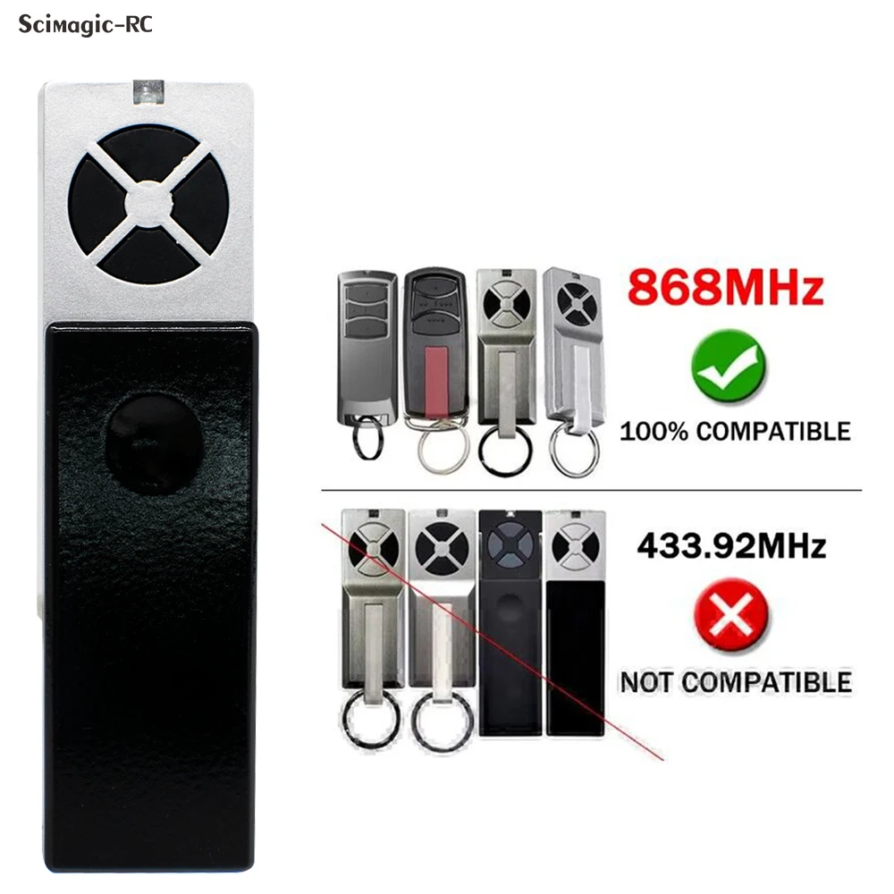 Scimagic-RC Remote Control for TX4EVF TX4REV TX2REV TX4REVF TX4RUNI 868MHz Rolling Code Garage Gate Door Opener Replacement