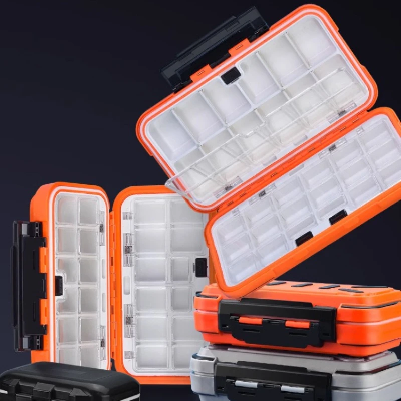 

Коробка для рыболовных принадлежностей, двухсторонняя коробка для приманок, портативный ящик для хранения рыболовных крючков, двухслойный инструмент, рыболовные снасти, искусственная приманка