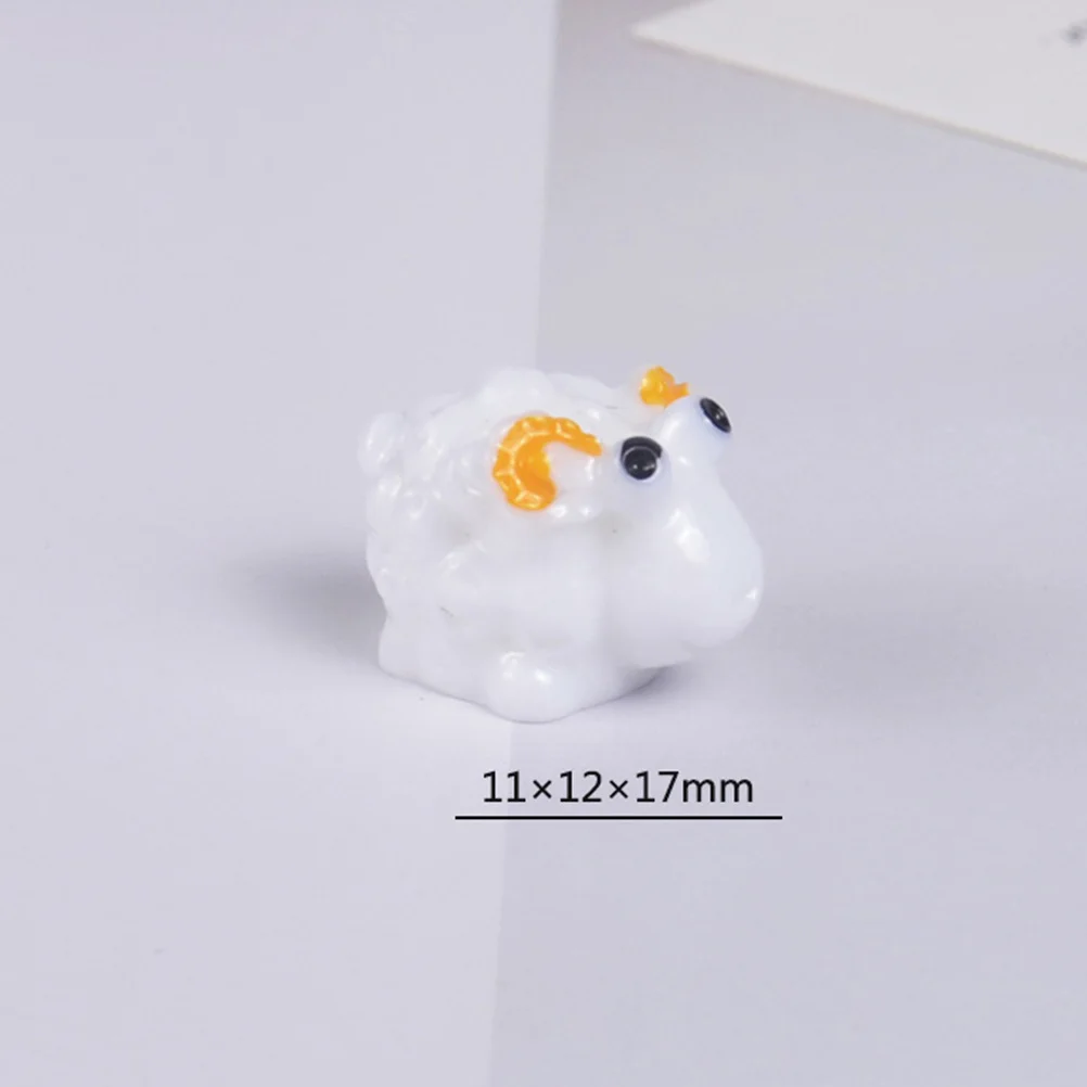 

20pcs Resin 3D Animal Micro Landscape Decorative Figurines Diy Phone Case Accessories Cow Sheep Statues Gift