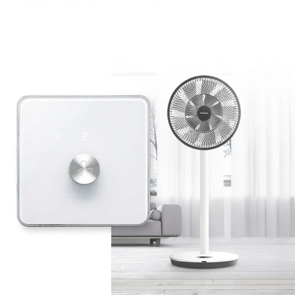 Smart Home Ceiling Fan Switch Zigbee For Tuya Rotary Control 5 Speed Adjustment Digital Display Timer Function Wall Dimmer