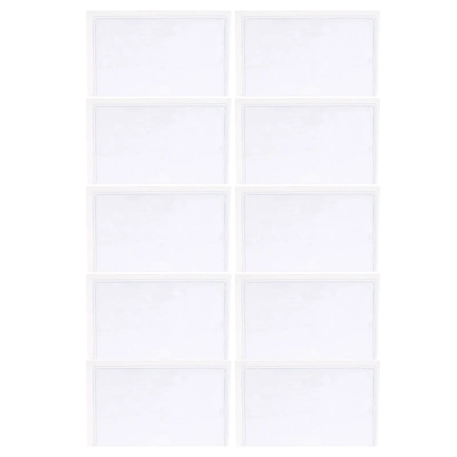 10Pcs Clear PVC Parking Permit Holder Adhesive Card Sleeve for Car Windscreen Protector Label Pocket Packing Bag