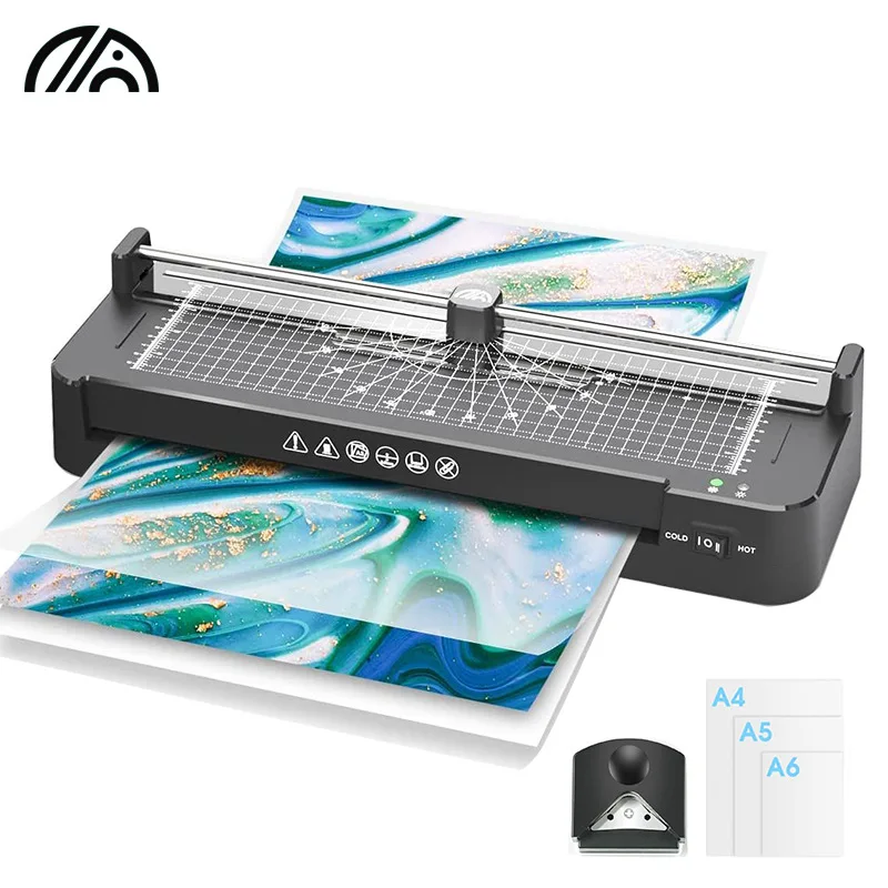 Máquina laminadora de fotos Fangnuo 337, máquina laminadora de documentos pequeños, máquina laminadora A3 para el hogar, máquina de sellado de fotos